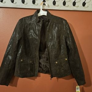 Alfani Petite leather jacket (Medium)